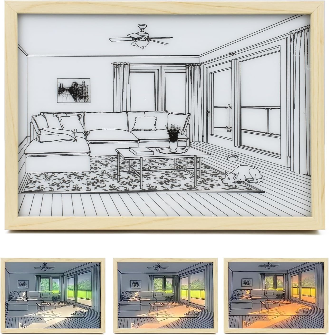 DS BS Lighting Painting Decoration 3 Colors-Dog In the Sun