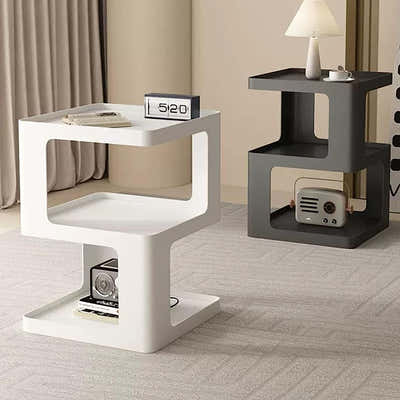 DS BS Modern Creative Design Bedside Table-Cream
