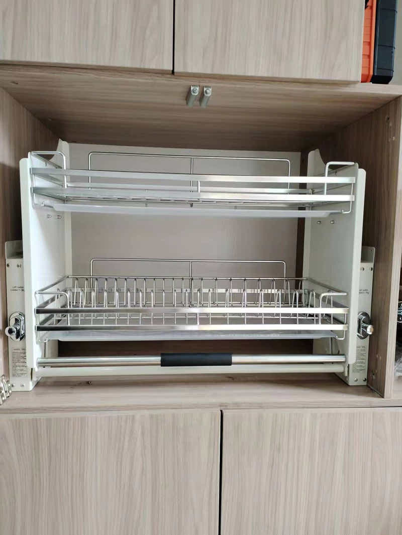 DS BS 2 Tier Pull-Out Cabinet Organizer Drop Down-800MM
