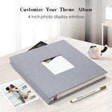 DS BS Self Adhesive Linen Photo Album With Window Pocket - 80Pages