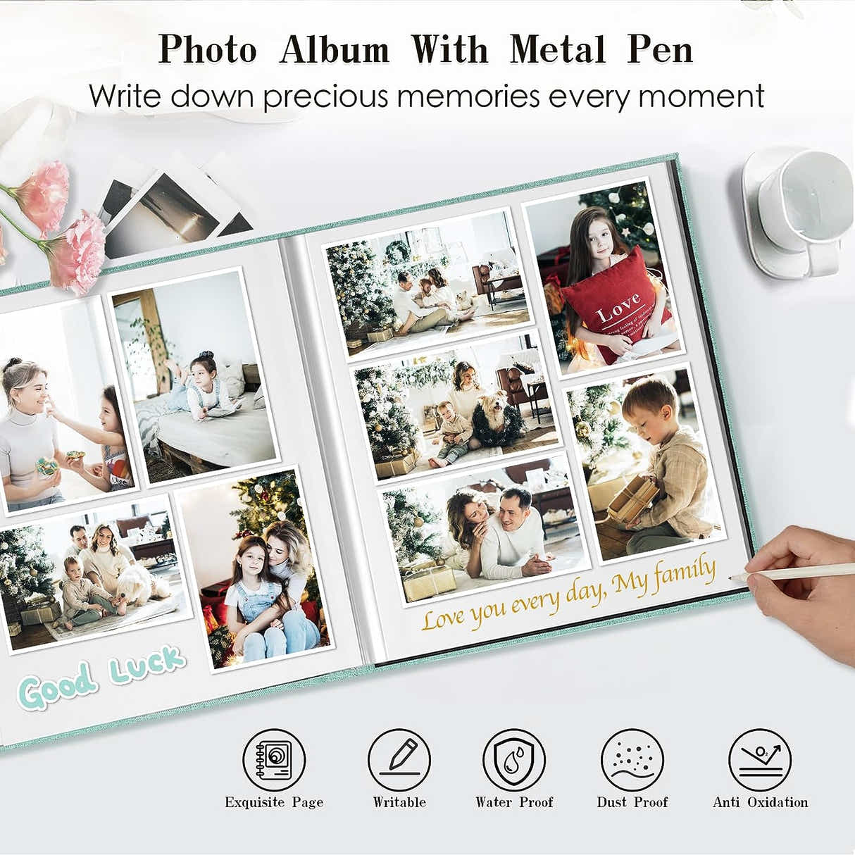 DS BS Self Adhesive Linen Photo Album With Window Pocket - 80Pages