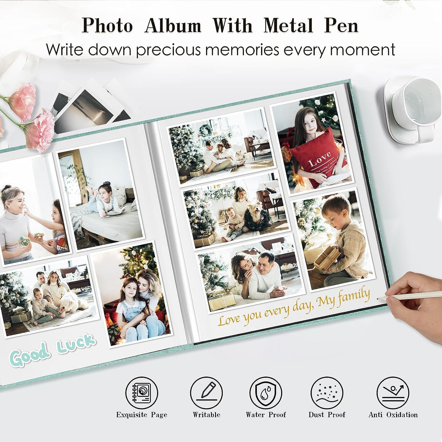 DS BS Self Adhesive Linen Photo Album With Window Pocket - 80Pages