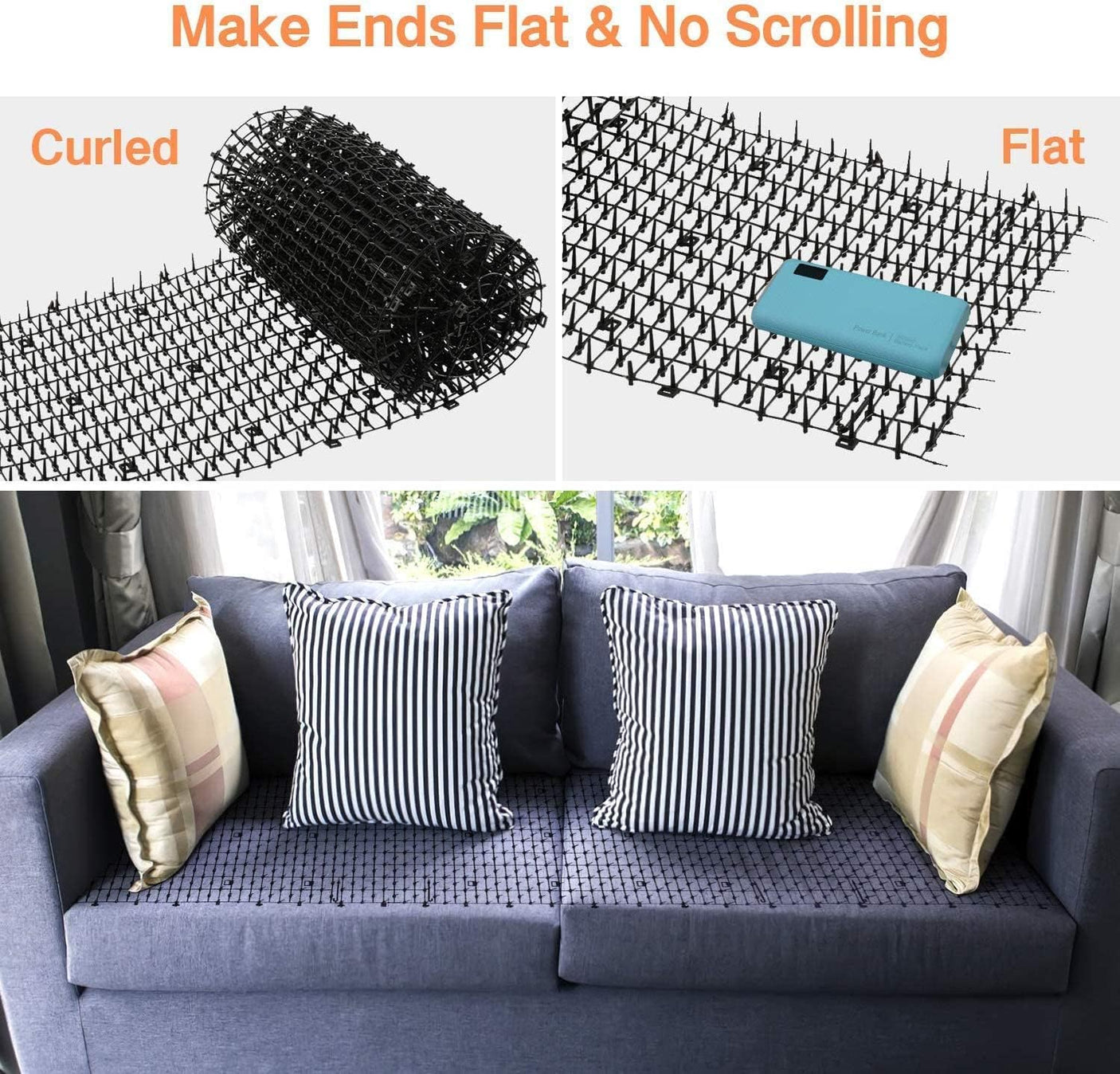 DS BS Cat Scat Mat with Spikes 200X30CM