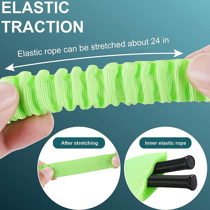 DS BS 2 in 1 Dog Bungee Leash & Car Seatbelt-Green