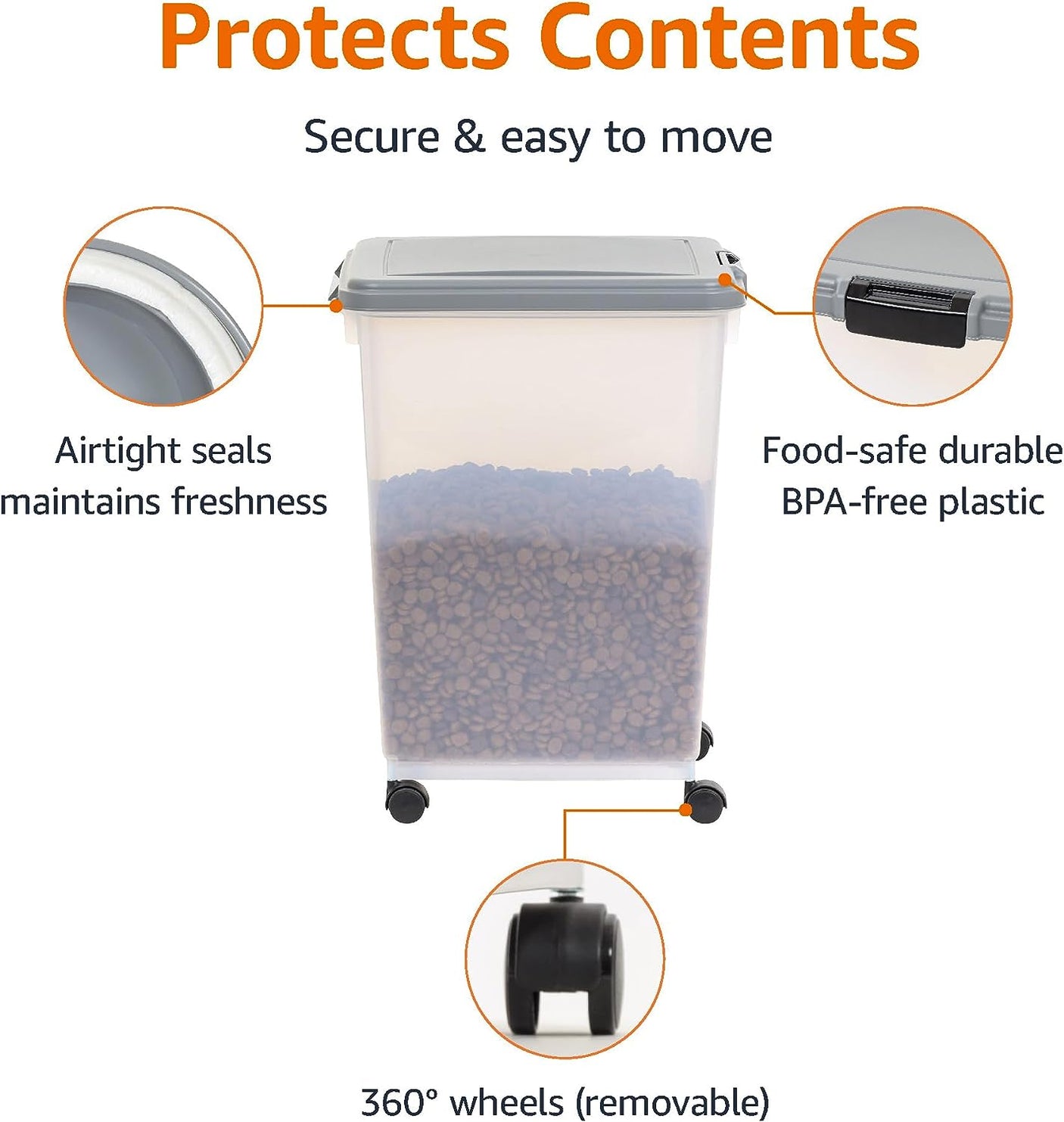 DS BS Dog Food Storage Container with Scoop-40L