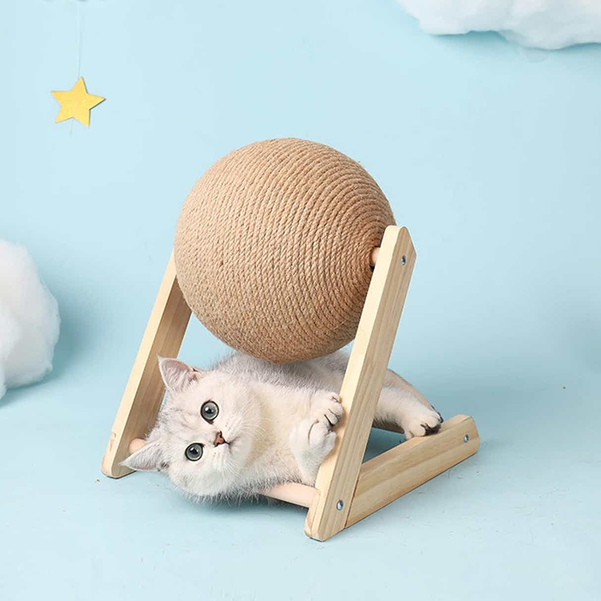 DS BS Scratch and Rotate Ball Cat Scratcher Toy