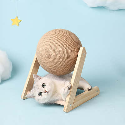 DS BS Scratch and Rotate Ball Cat Scratcher Toy