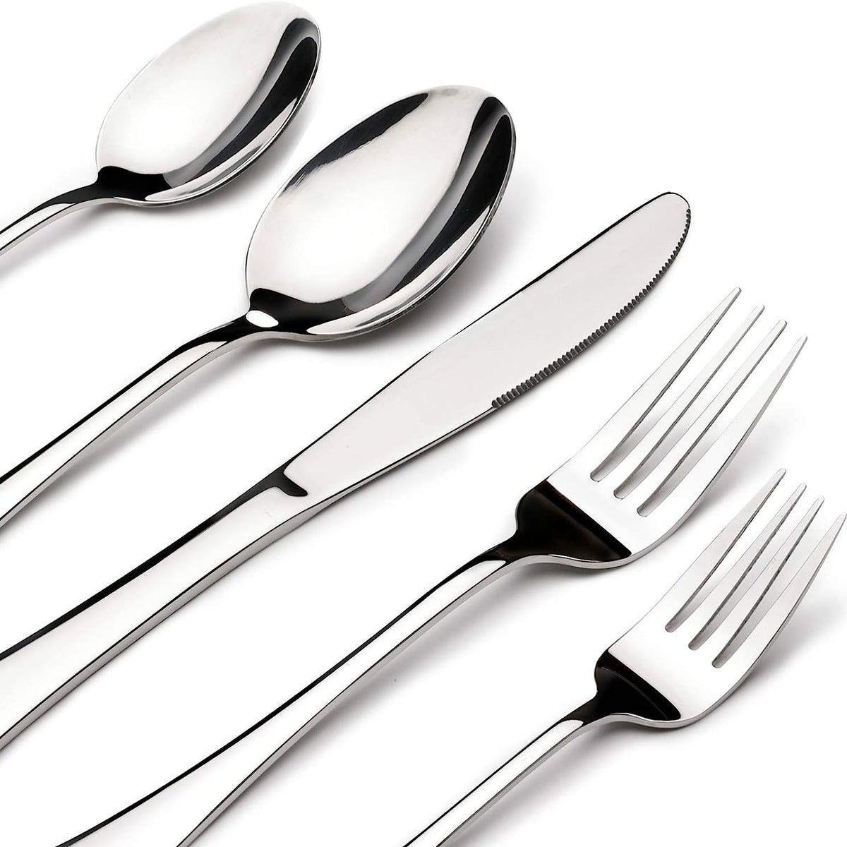 DS BS 20 Pcs Stainless Steel Flatware Set Tableware Set-Sliver ...