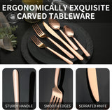 DS BS 20 Pcs Stainless Steel Flatware Set Tableware Set-Rose Glod