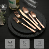 DS BS 20 Pcs Stainless Steel Flatware Set Tableware Set-Rose Glod