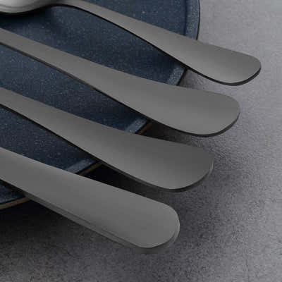 DS BS 20 Pcs Stainless Steel Flatware Set Tableware Set-Black
