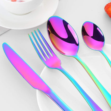 DS BS 20 Pcs Stainless Steel Flatware Set Tableware Set-Chrome