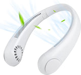 DS BS USB Rechargeable Bladeless Portable Neck Fan-White