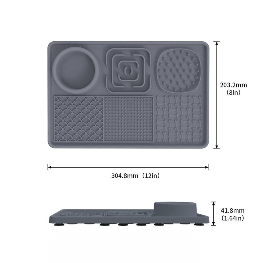 DS BS Silicone Pet Dog Licking Pad with Suction Cups