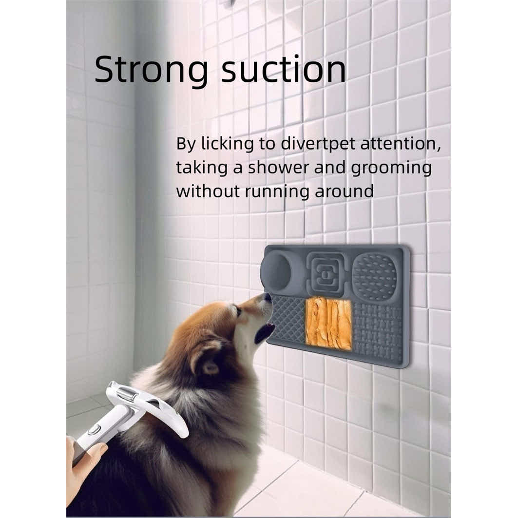 DS BS Silicone Pet Dog Licking Pad with Suction Cups