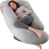 DS BS Pregnancy Pillows U-Shape Full Body Pillow-Gray