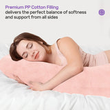 DS BS Pregnancy Pillows U-Shape Full Body Pillow-Pink