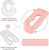 DS BS Pregnancy Pillows U-Shape Full Body Pillow-Pink