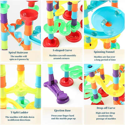 DS BS 197Pcs Piece DIY Marble Run Race Set