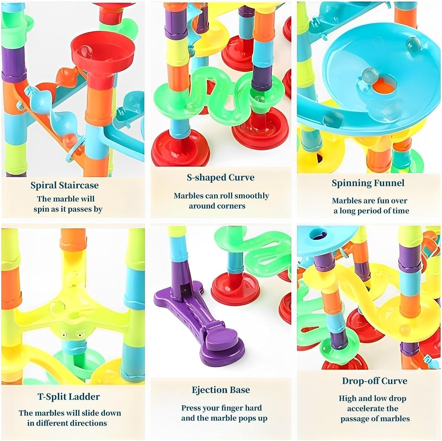 DS BS 197Pcs Piece DIY Marble Run Race Set