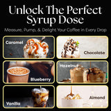DS BS 4Pack Syrup Pump Dispenser Pumps For 750ML Bottles-Gold
