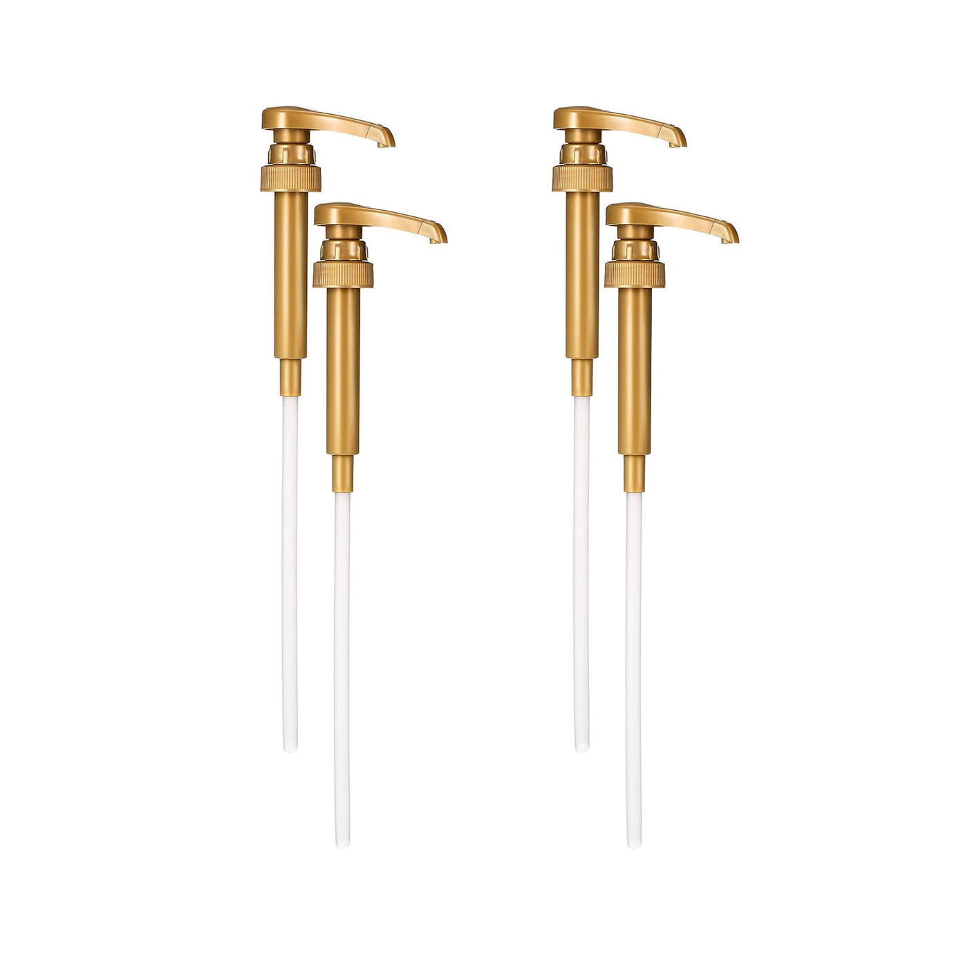 DS BS 4Pack Syrup Pump Dispenser Pumps For 750ML Bottles-Gold