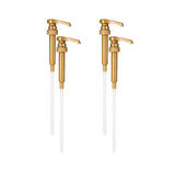 DS BS 4Pack Syrup Pump Dispenser Pumps For 750ML Bottles-Gold