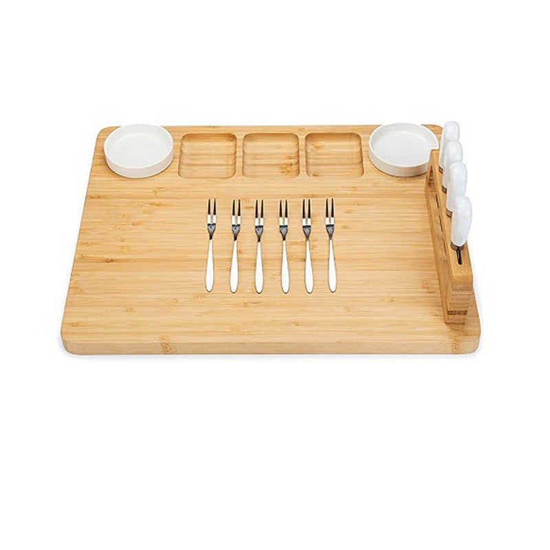 DS BS Bamboo Cheese Board and Knife Set