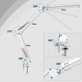 DS BS Swing Arm Desk Light With Clamp