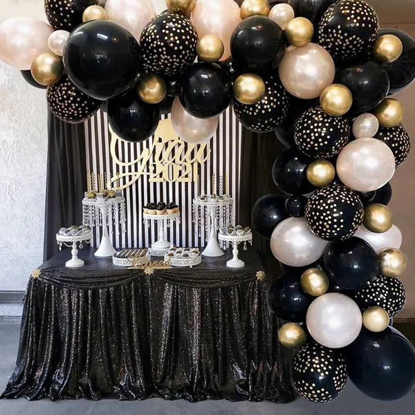 DS BS 137Pcs Balloon Garland Kit-Black and Gold