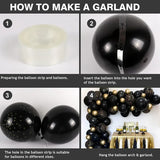 DS BS 137Pcs Balloon Garland Kit-Black and Gold