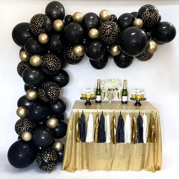 DS BS 137Pcs Balloon Garland Kit-Black and Gold