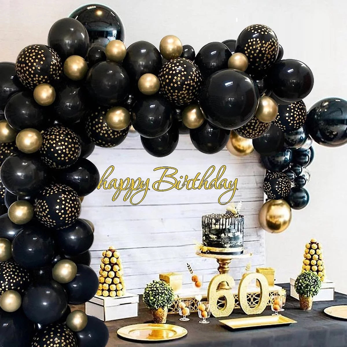 DS BS 137Pcs Balloon Garland Kit-Black and Gold