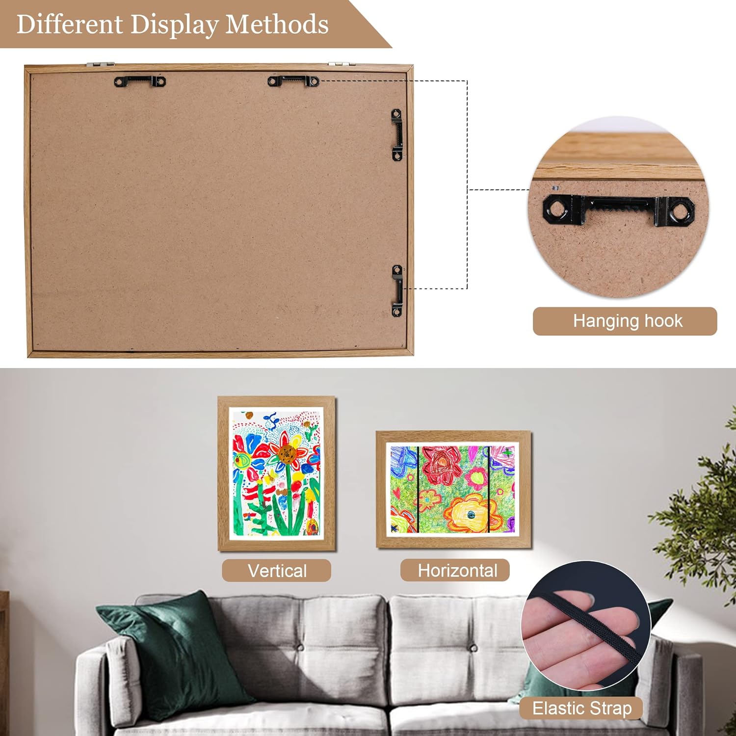 DS BS Kids Artwork Picture Frame 34x25CM-Wood