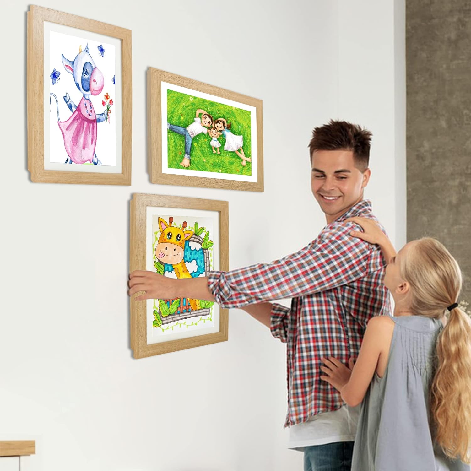 DS BS Kids Artwork Picture Frame 34x25CM-Wood