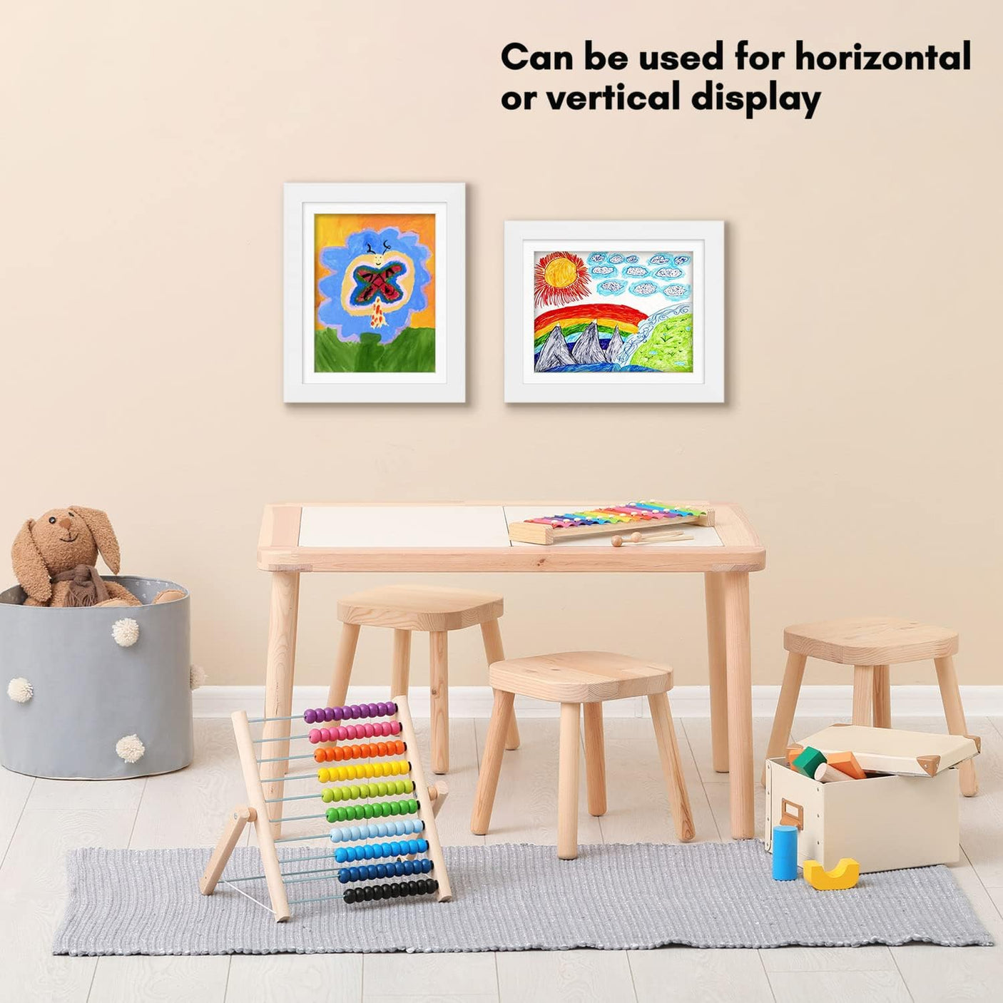 DS BS Kids Artwork Picture Frame 34x25CM-White