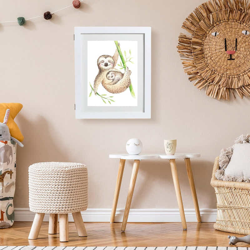 DS BS Kids Artwork Picture Frame 34x25CM-White