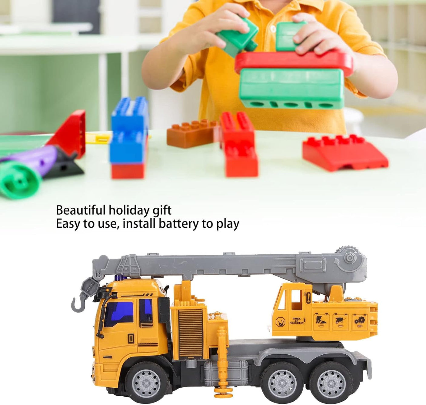 DS BS RC 4-Channel Crane Truck Toy