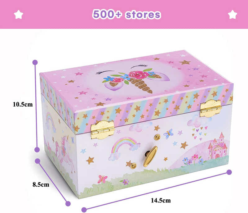 DS BS Jewelkeeper Girl's Musical Jewelry Storage Box