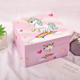 DS BS Girl's Musical Jewelry Storage Box With Spinning Unicorn- Pink