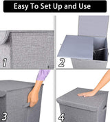 DS BS 100L Collapsible Laundry Hamper with Handles