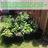 DS BS 2Pack 4 Grids Plant Grow Bag Garden Bed 60×60×30CM