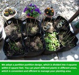 DS BS 2Pack 4 Grids Plant Grow Bag Garden Bed 60×60×30CM