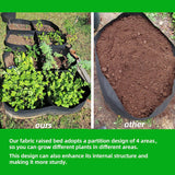DS BS 2Pack 4 Grids Plant Grow Bag Garden Bed 60×60×30CM