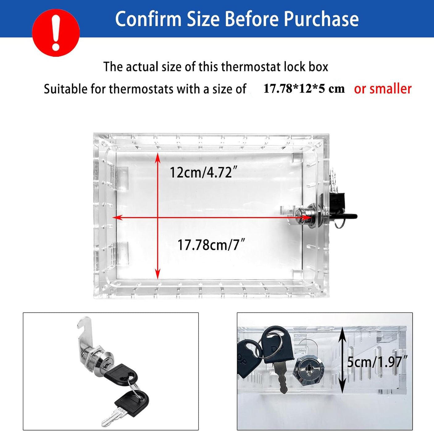 DS BS Thermostat Lock Box with Key