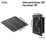 DS BS 5W Solar Fan for Greenhouse,Chicken House, Doghouse,Shed
