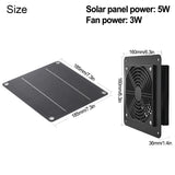 DS BS 5W Solar Fan for Greenhouse,Chicken House, Doghouse,Shed