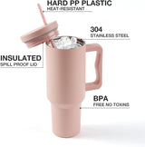 DS BS 1200ML Tumbler with Handle Fit Car Cup Holders - Black