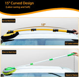 DS BS 15° Bend Car Wash Brush with Long Handle and 2 Microfiber Mop Pads