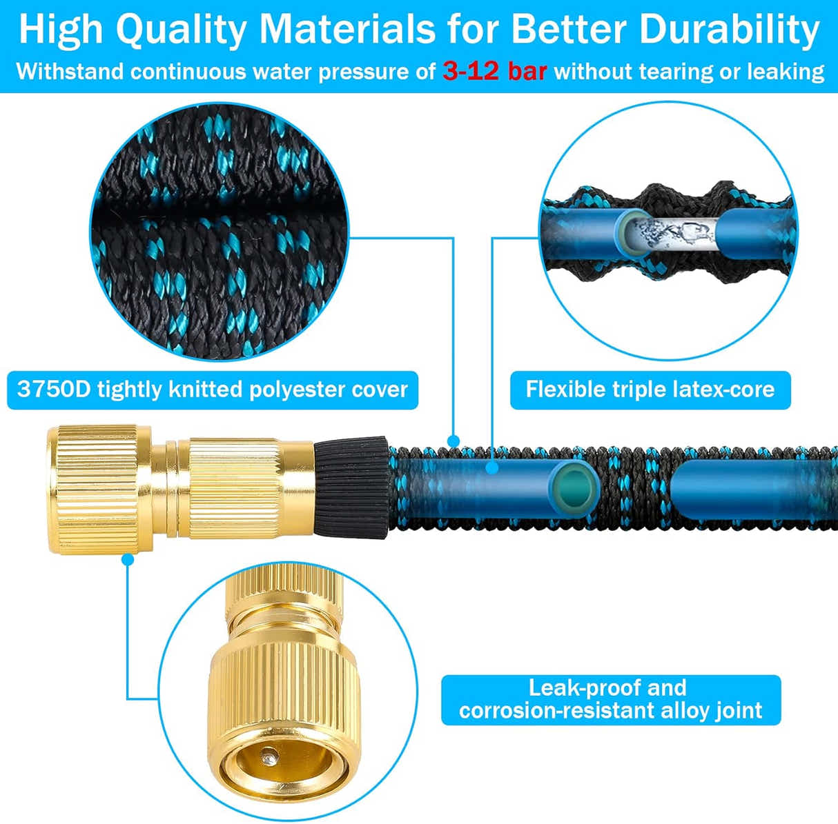 DS BS Expandable Garden Hose Pipe 7.5M